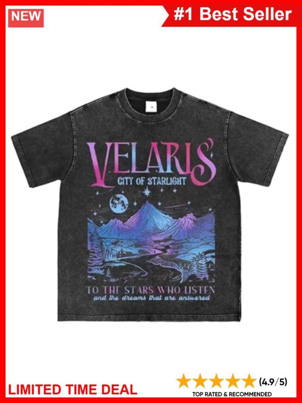 Acotar Velaris City of Starlight Graphic T-Shirt Book Lover Tee